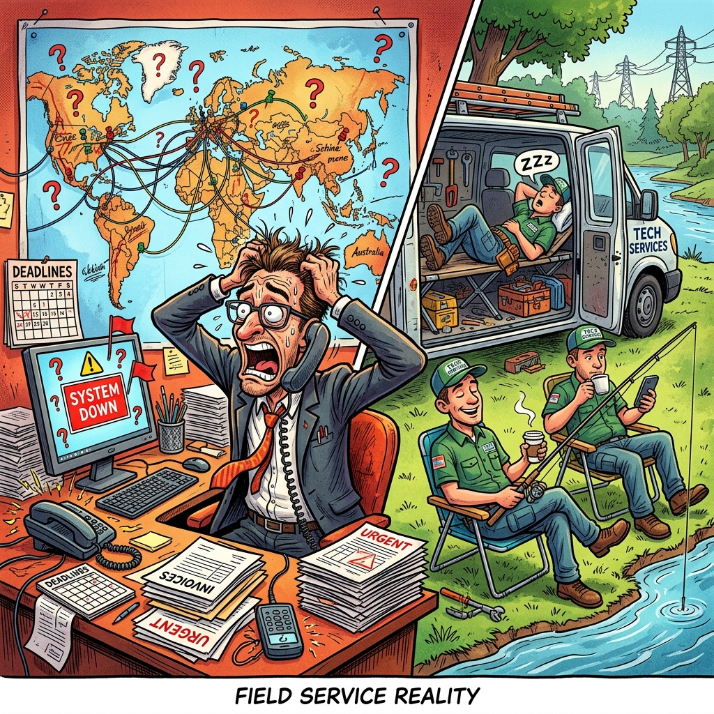 installers caricature 1781530408114 Контроль работы монтажников на выезде: защита от потерь